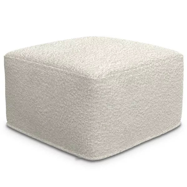 Lyanna Square Pouf Ivory