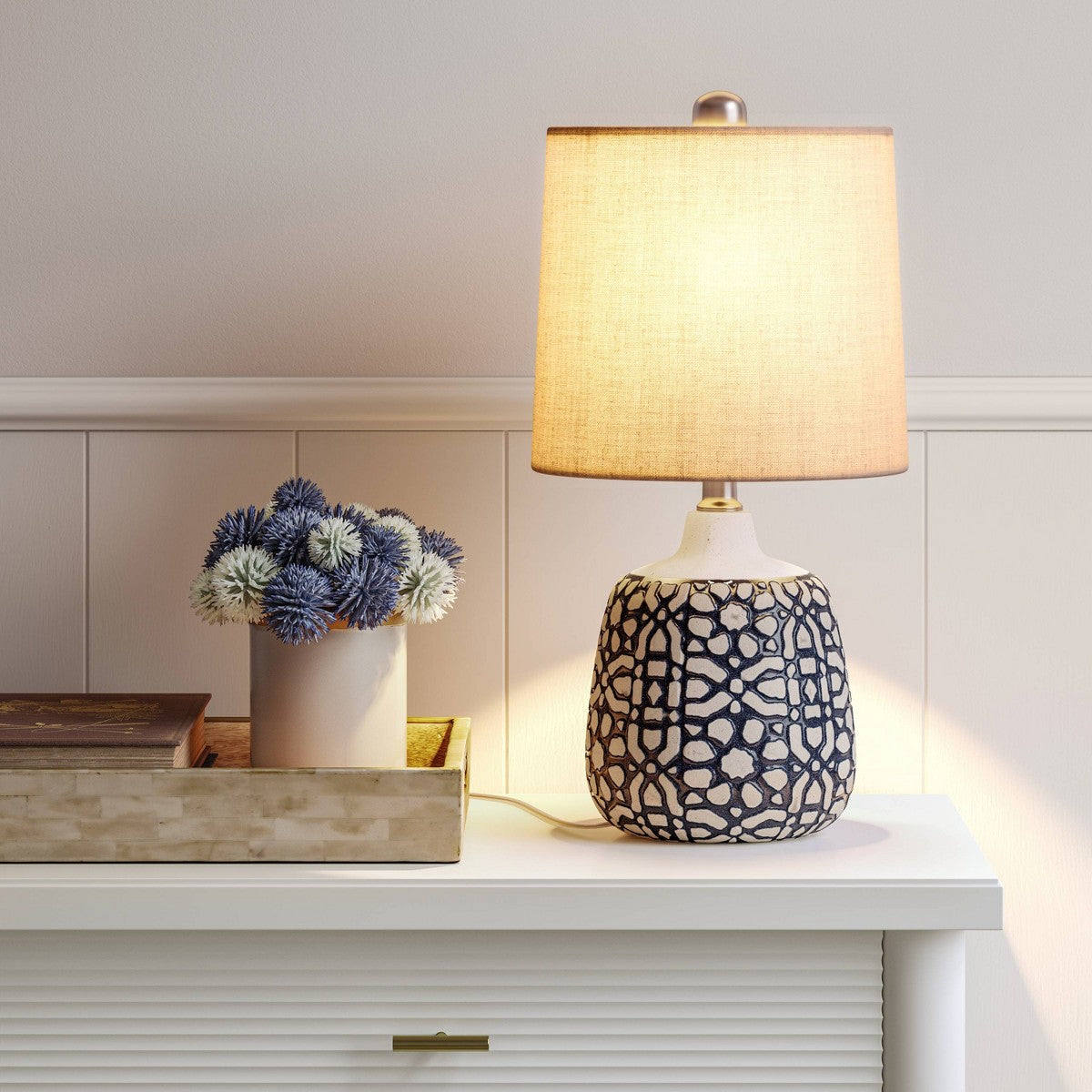 Blue Ceramic Table Lamp