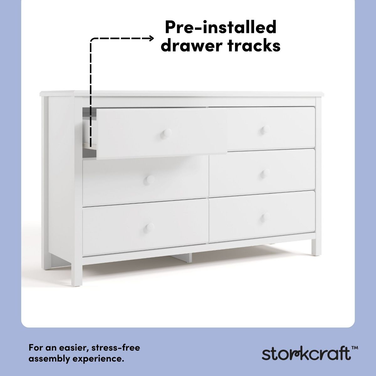 Storkcraft Alpine 6-Drawer Dresser White - Storkcraft