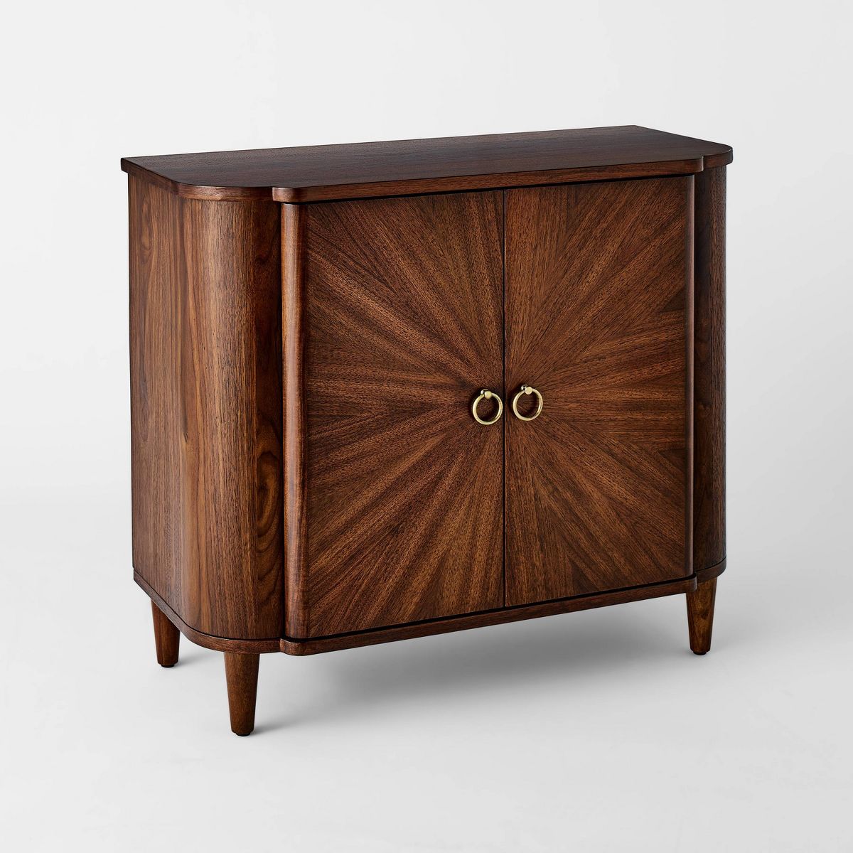 Nephi Two Door Cabinet Walnut Brown Wood Veneer