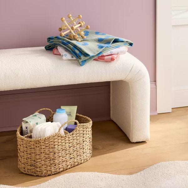 Woven Diaper Caddy with Dividers