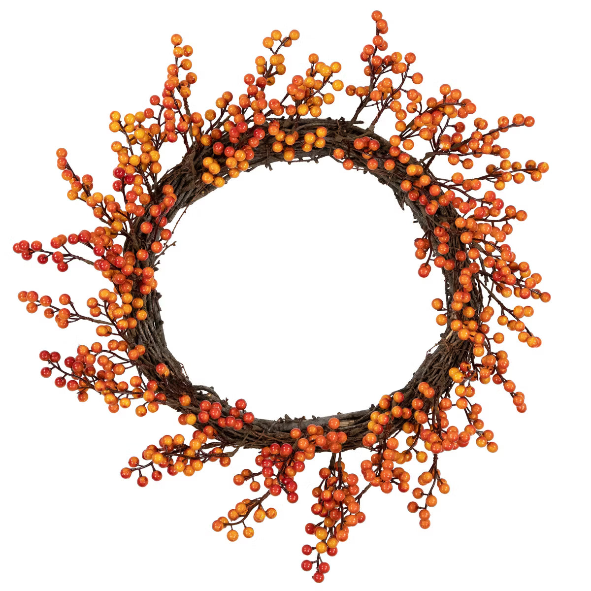 Artificial Berry Fall Harvest Twig Wreath - 18"