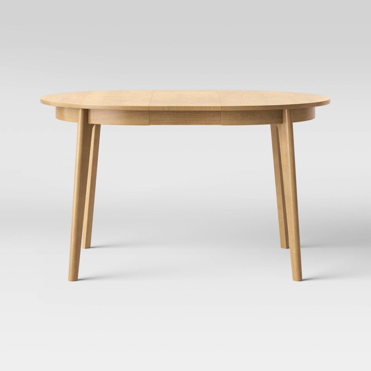 Astrid Mid-Century Round Extendable Dining Table Natural