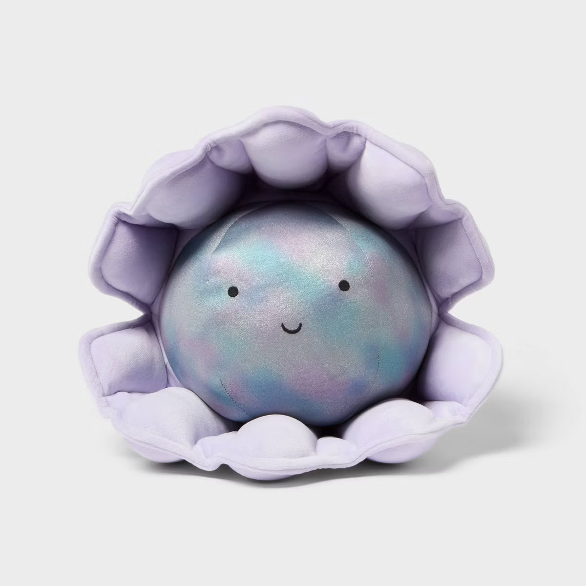 Clam with Pearl Weighted Plush Kids' Throw Pillow Light Purple