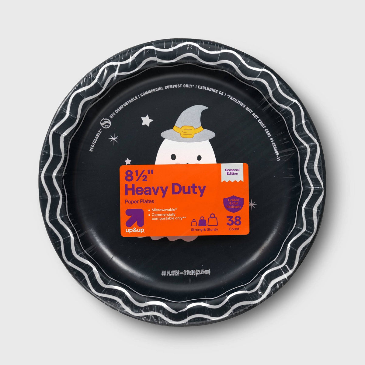 Halloween Ghost Disposable Plates 8.5 Inch - 38ct - image 1