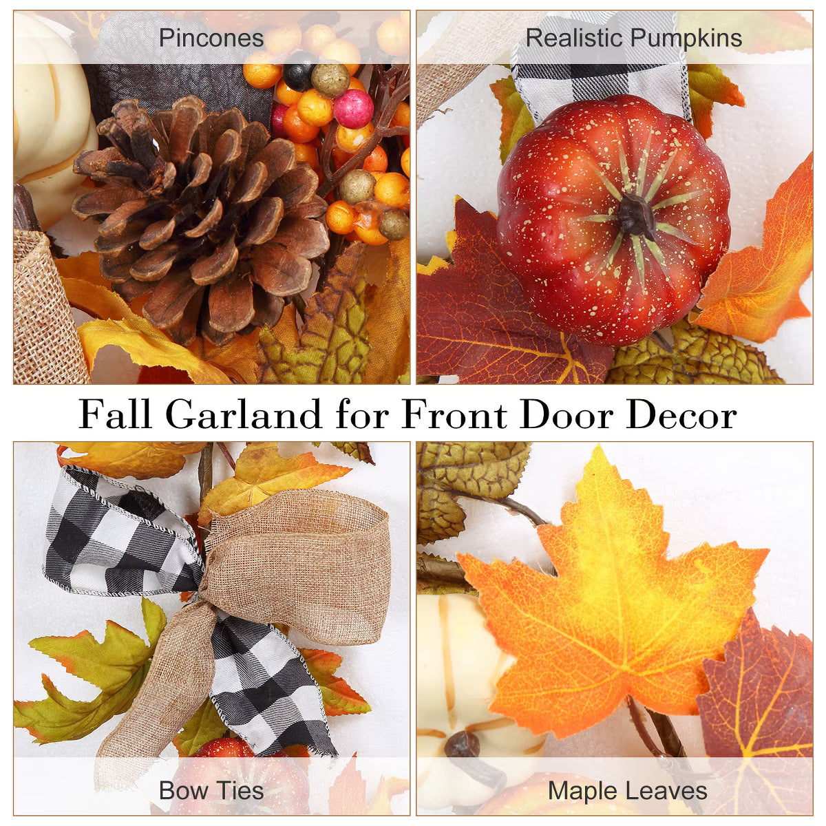 6 Ft Thanksgiving Fall Garland Decor