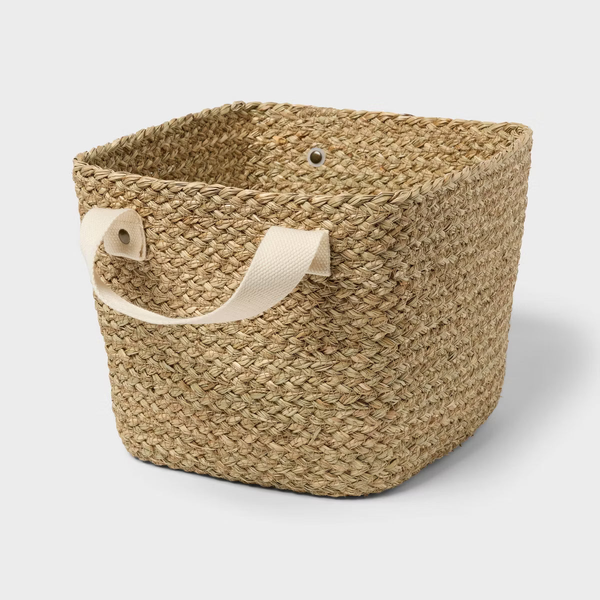 Braided Seagrass Rectangular Basket