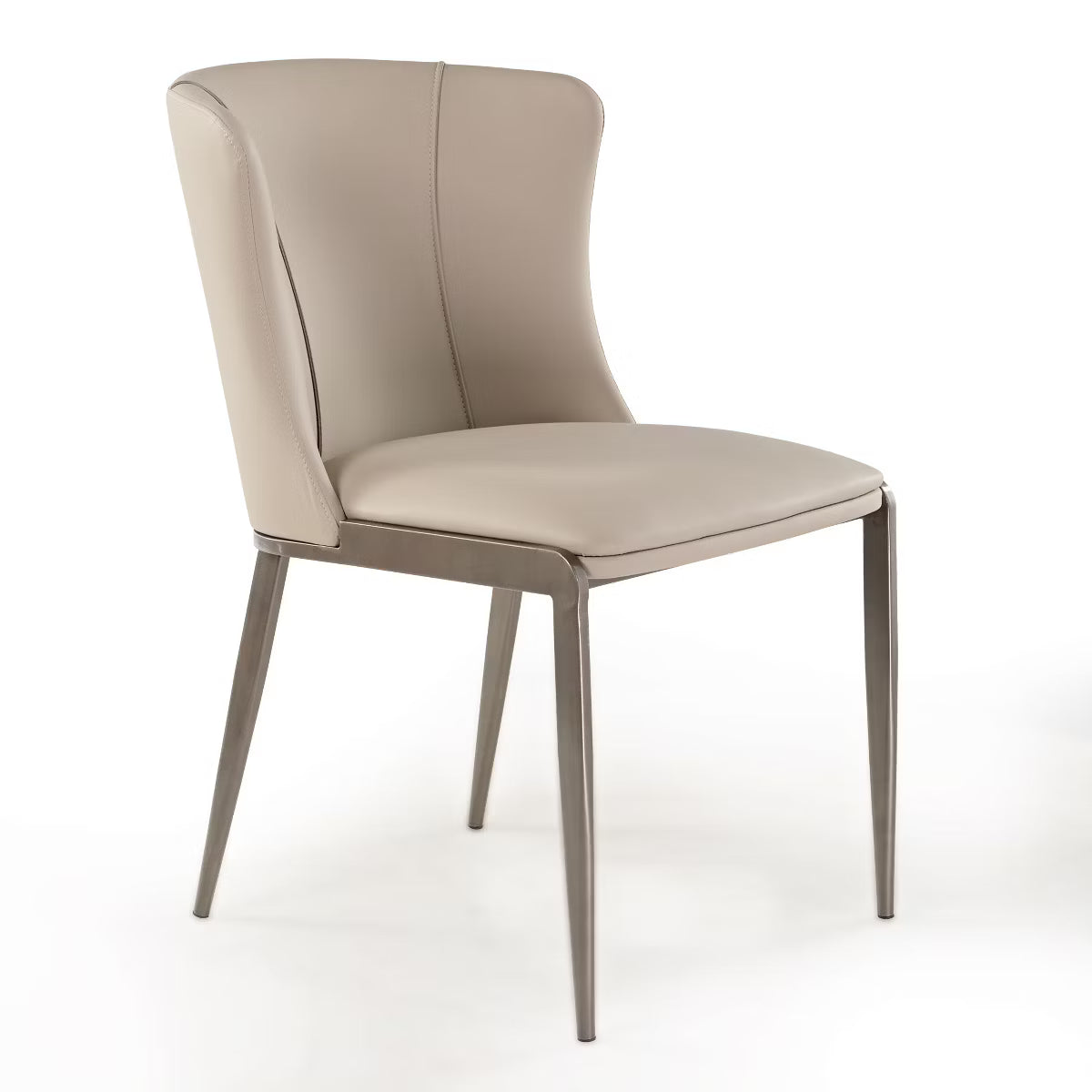 Upholstered Dining Side Chairs Set of 2,Beige