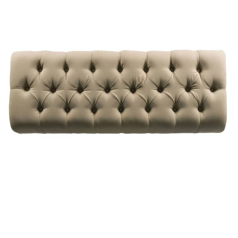 Carolina Tufted Bench with Nailhead Trim Cream