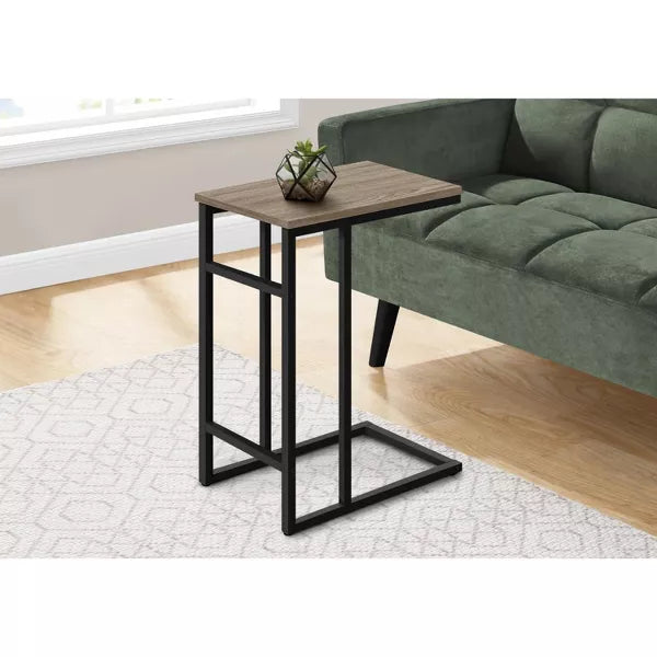 Brown Black End Side Table