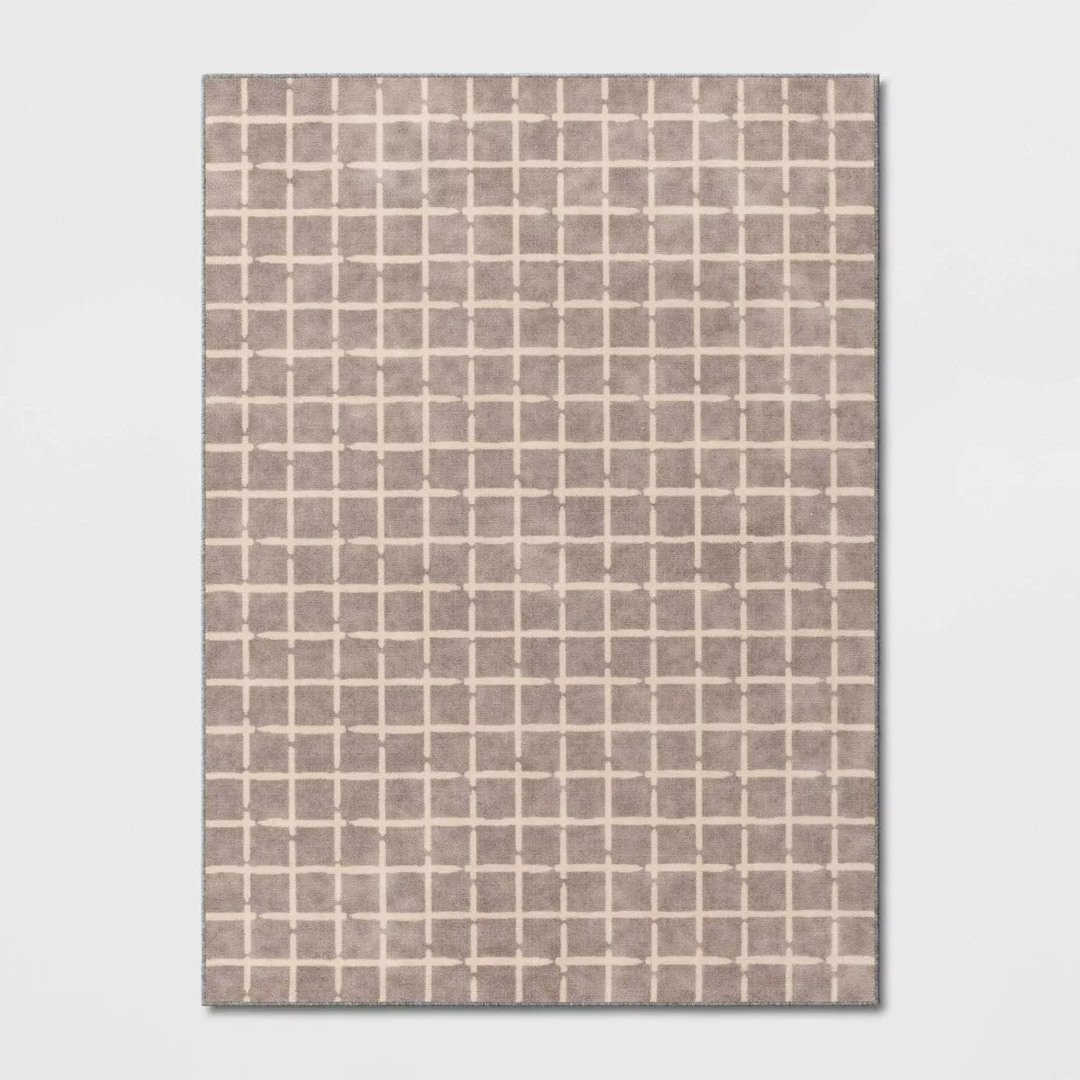 Washable Checkered Area Rug