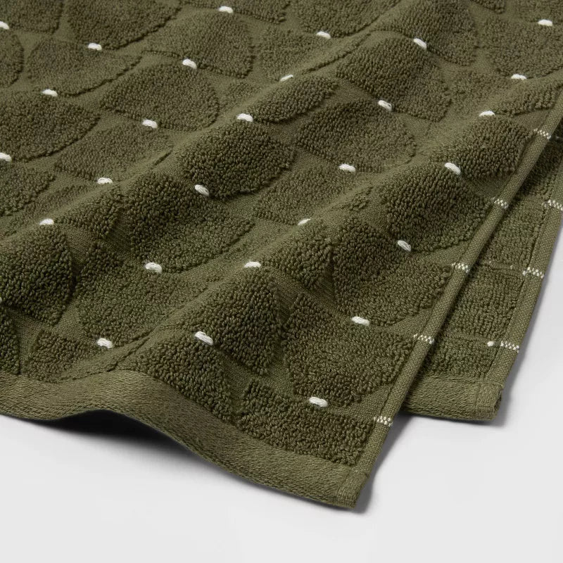 Modern Sculpted Towel Green