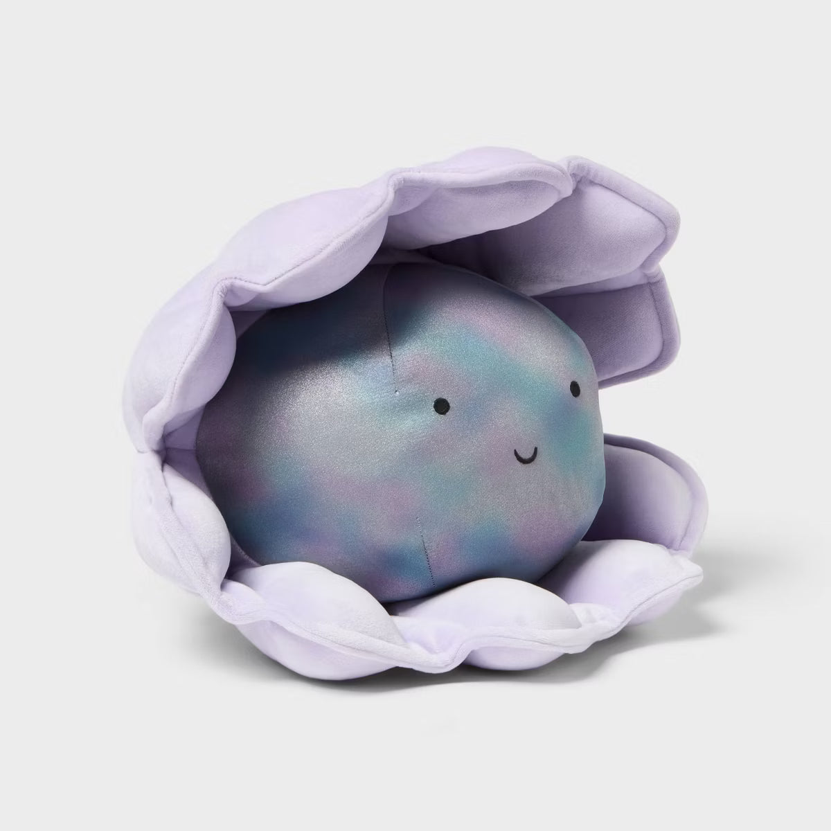 Clam with Pearl Weighted Plush Kids' Throw Pillow Light Purple