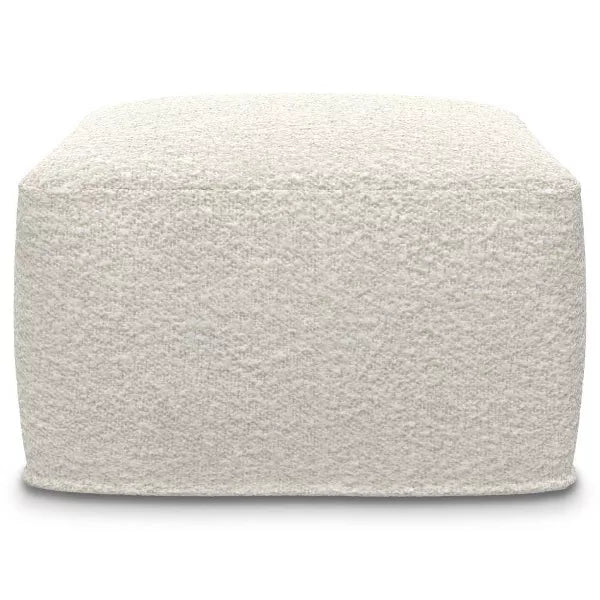 Lyanna Square Pouf Ivory