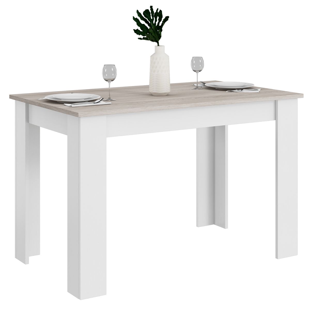 Costway Dining Table 47 Inch Light Gray
