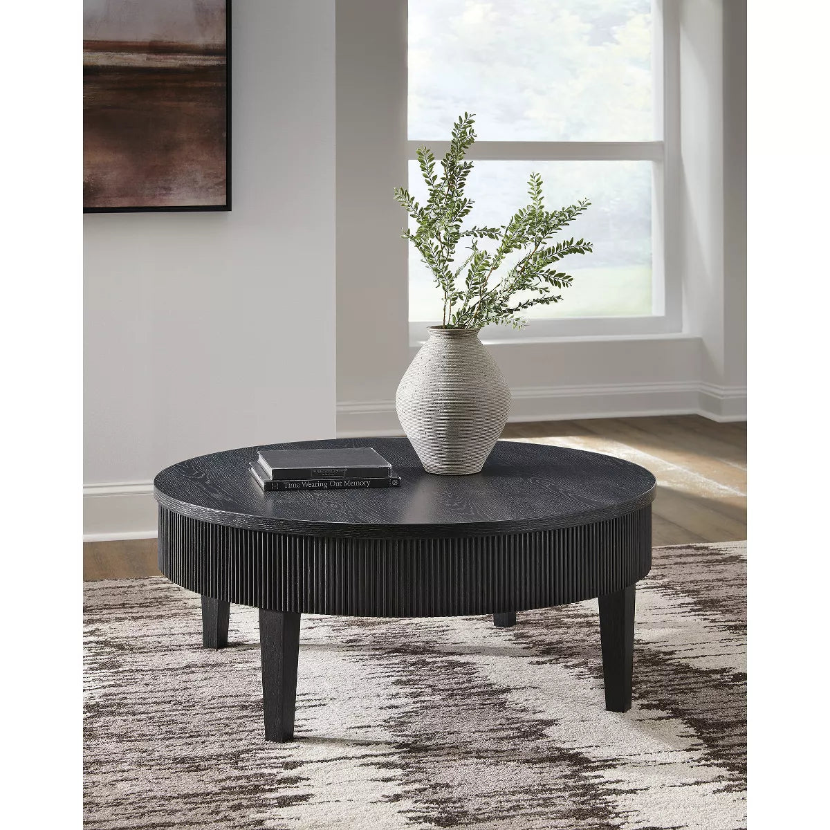 Round Coffee Table with Storage