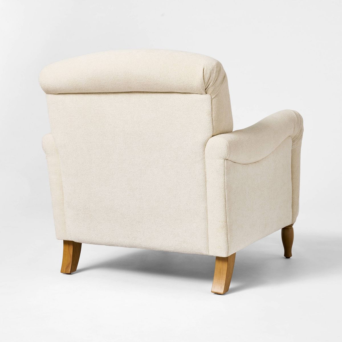 Kauri Upholstered Natural Accent Chair + Ottoman