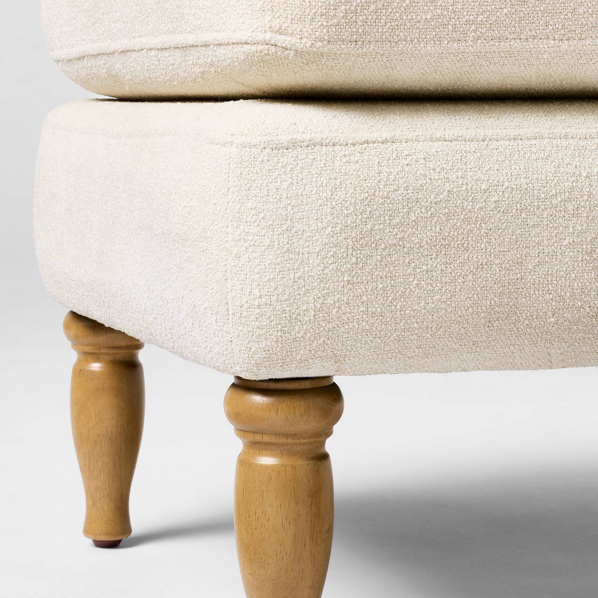 Kauri Upholstered Natural Accent Chair + Ottoman