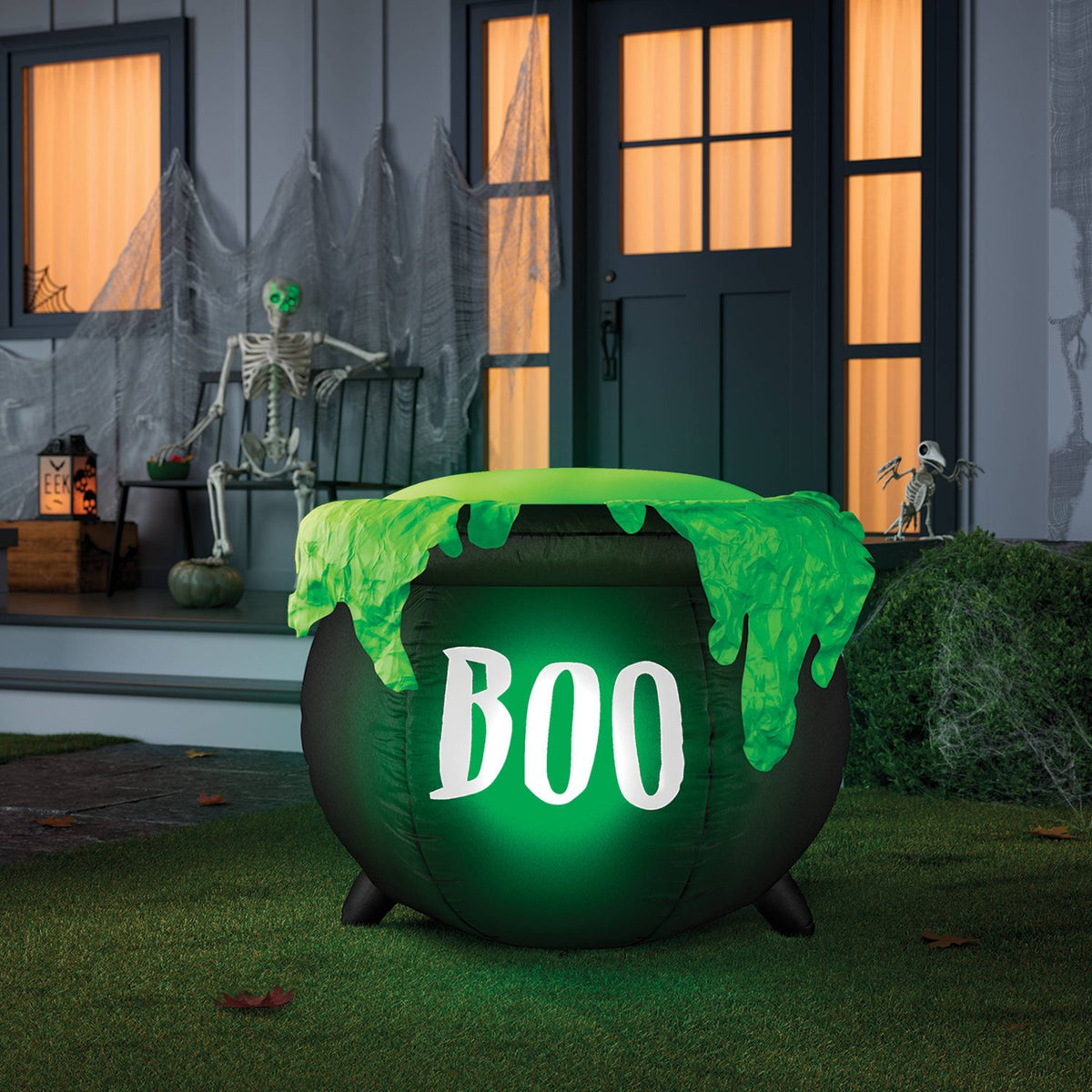 Halloween LED Inflatable BOO Cauldron - image 2