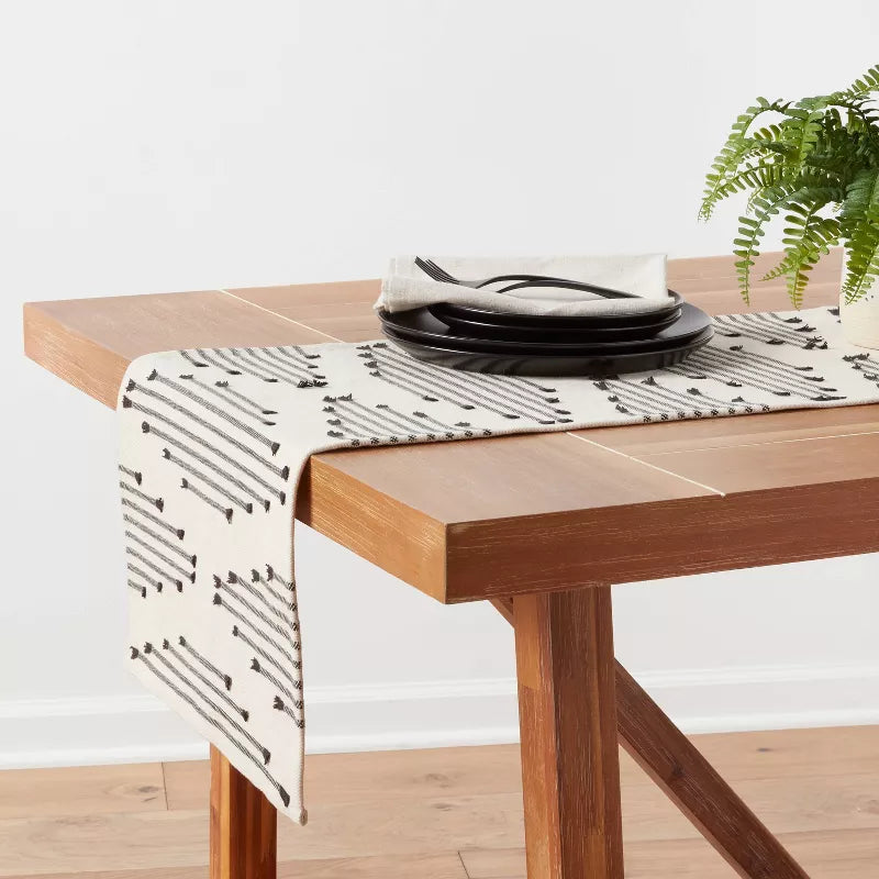 Cotton Modern Diamond Table Runner - Threshold™