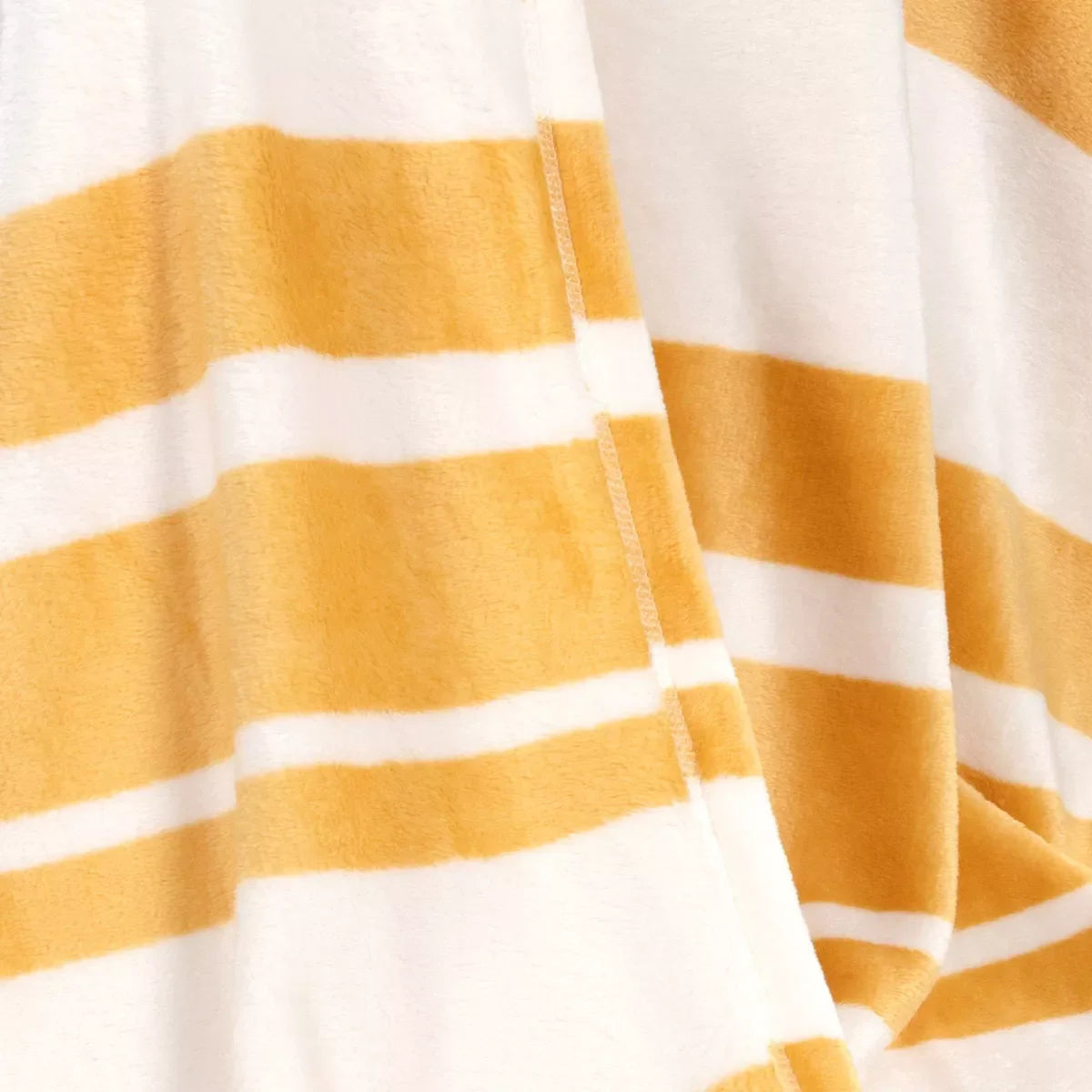 Plush Striped Throw Blanket