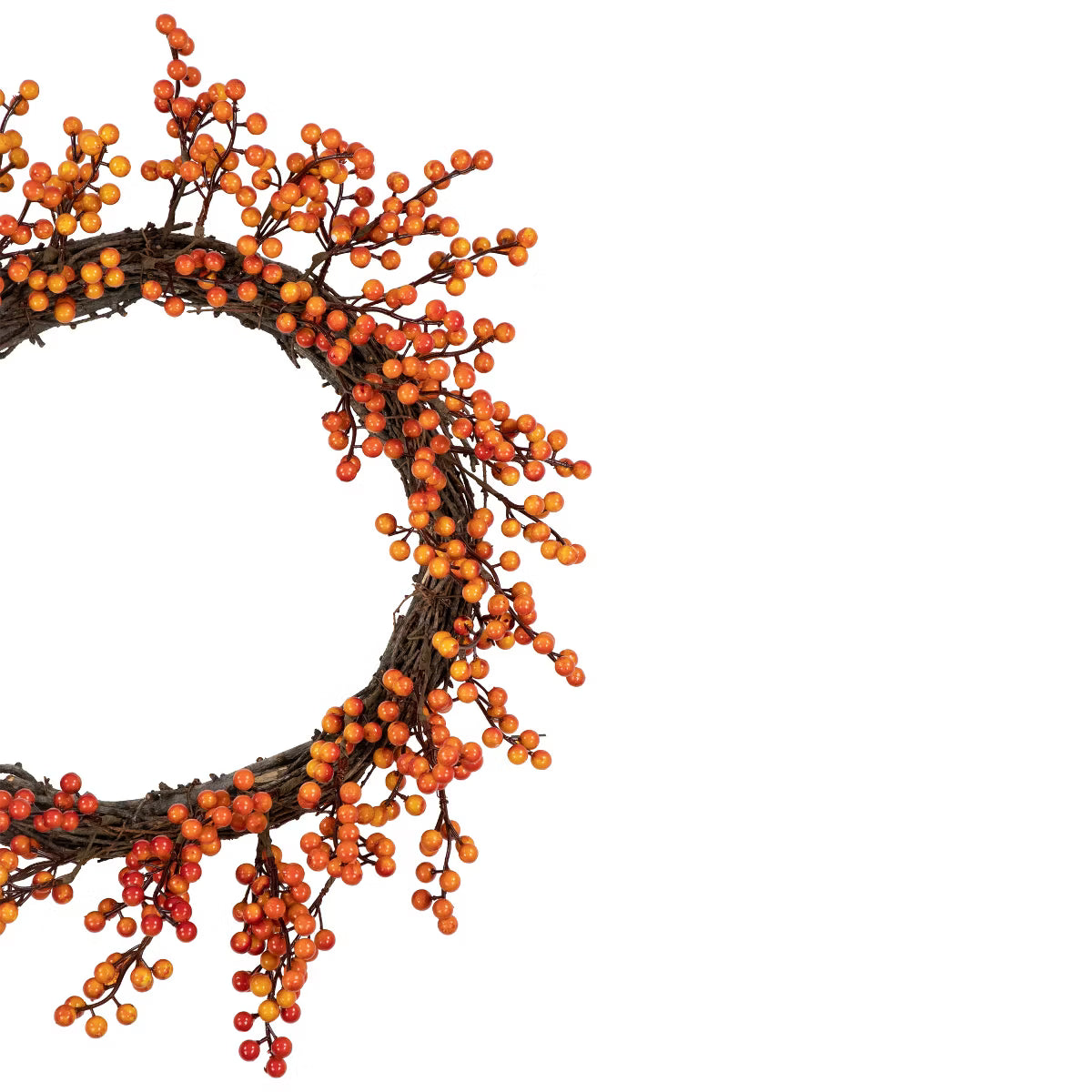 Artificial Berry Fall Harvest Twig Wreath - 18"