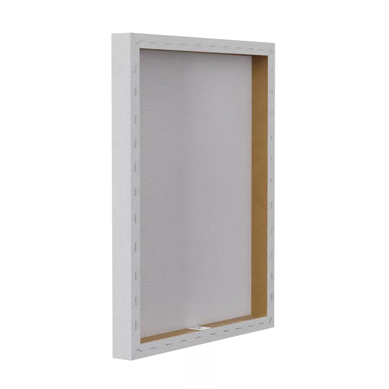 White window frame with a brown interior on a white background