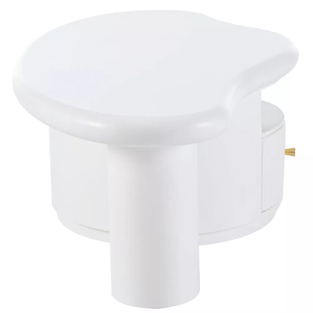 White cylindrical object with a lid on a white background 1pc
