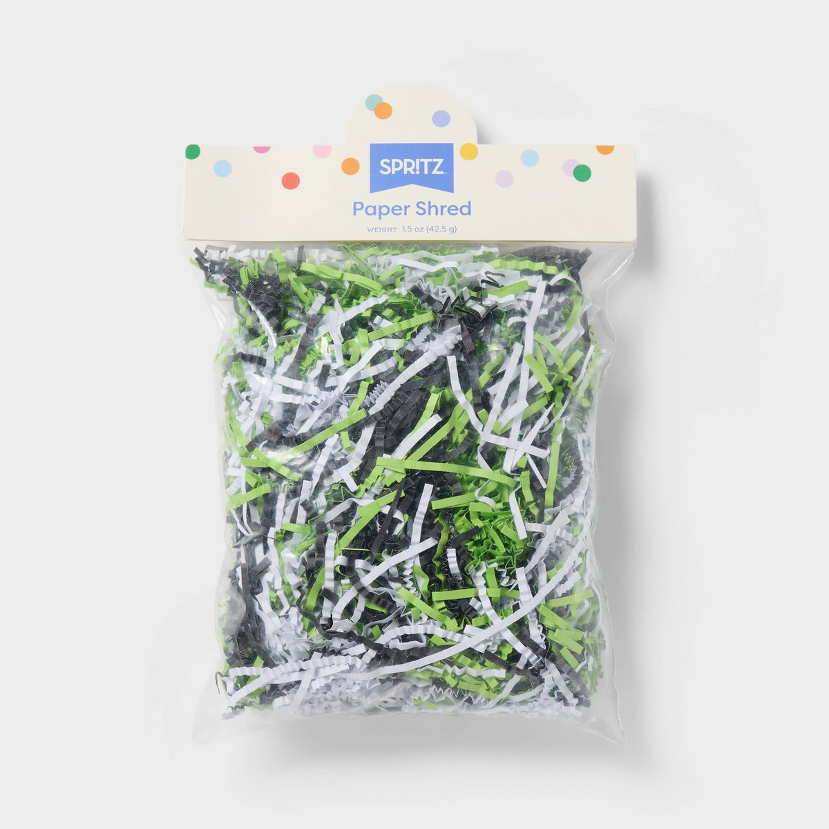 1.5oz Halloween Paper Shred Filler Black/Green/White - image 1
