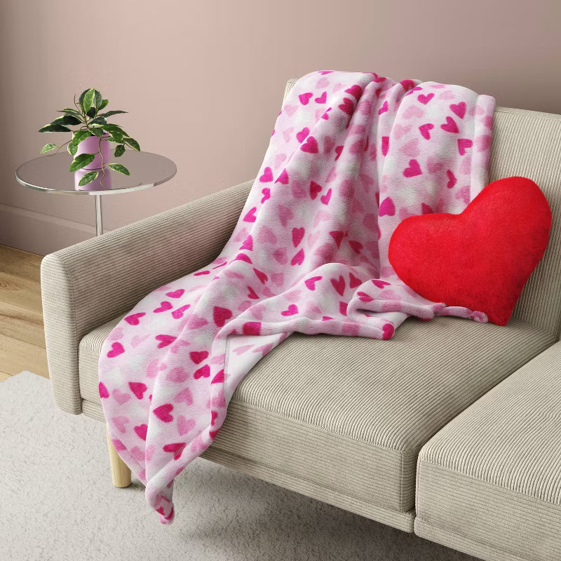 Red Plush Heart Pillow