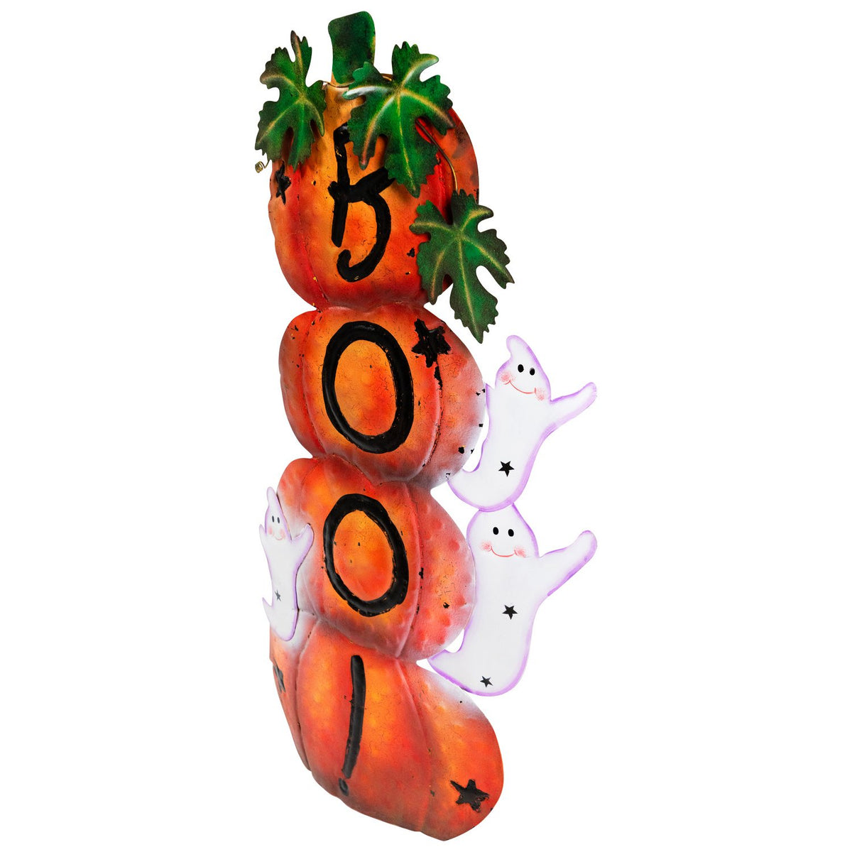 Stacked Boo Pumpkins with Ghosts Metal Halloween Porch Sign - 33 Inch - image 4
