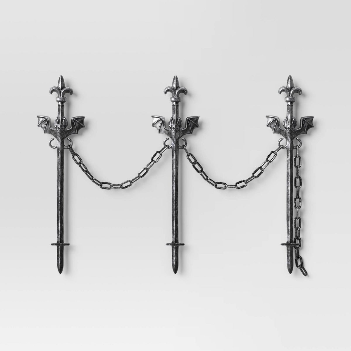 3 Foot Bat Chain Yard Fence Stakes Halloween Prop - Halloween decor