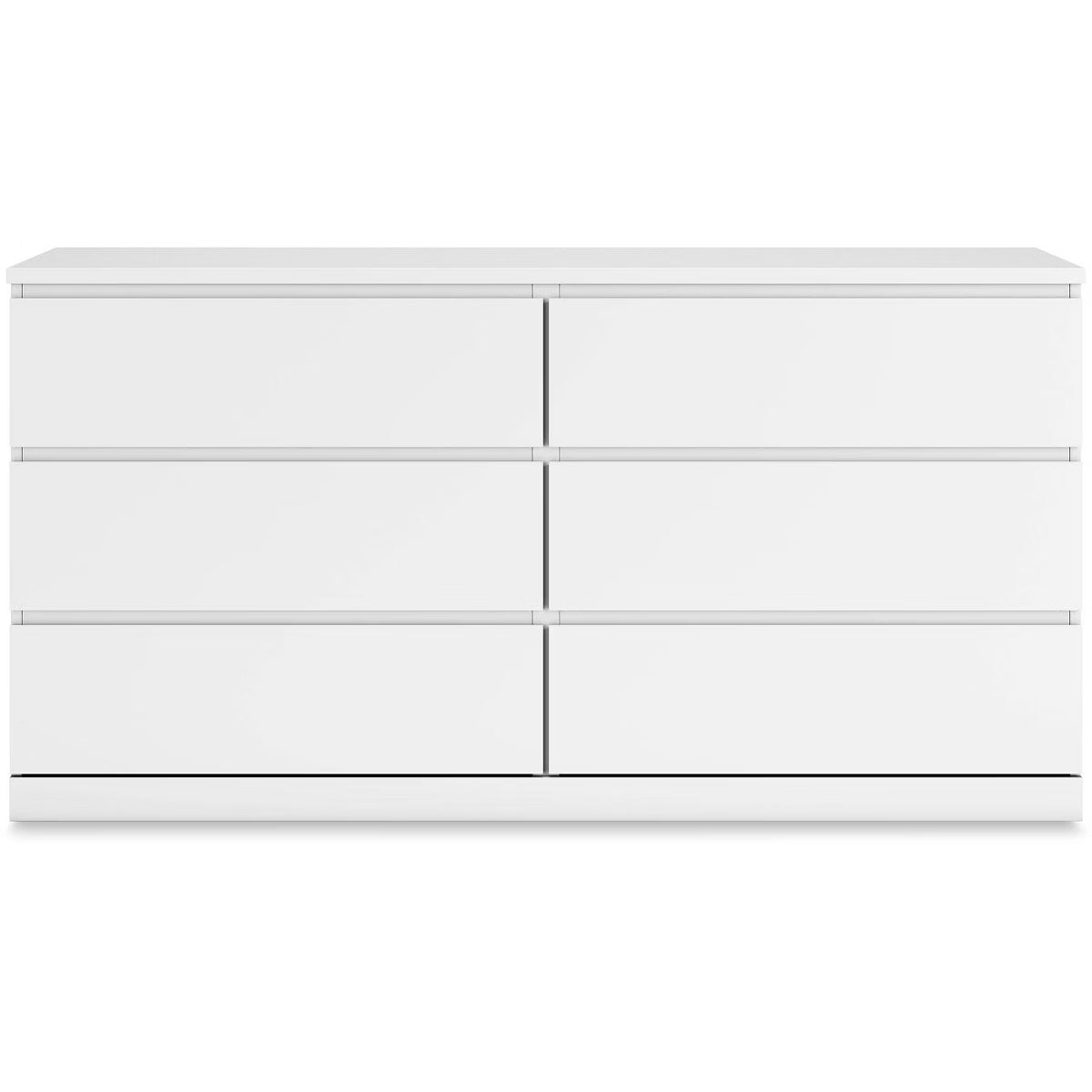 Onita Modern 6 Drawer Dresser, White