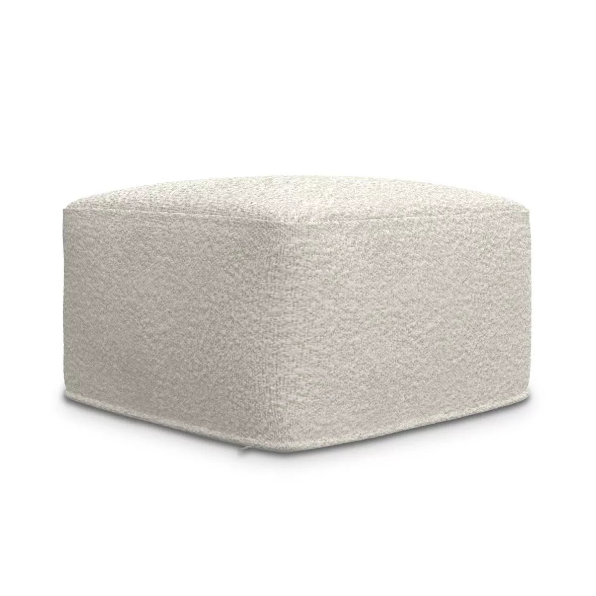 Lyanna Square Pouf Ivory