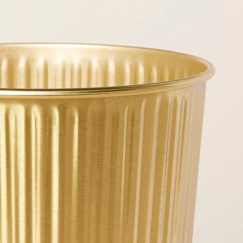 Brass Bathroom Wastebasket