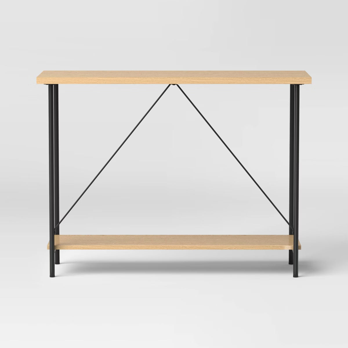 Wood and Metal Console Table Natural - Room Essentials & 6 of 10