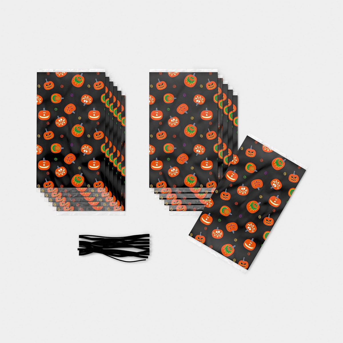 12ct Pumpkins Cello Bag Party Favors - image 3