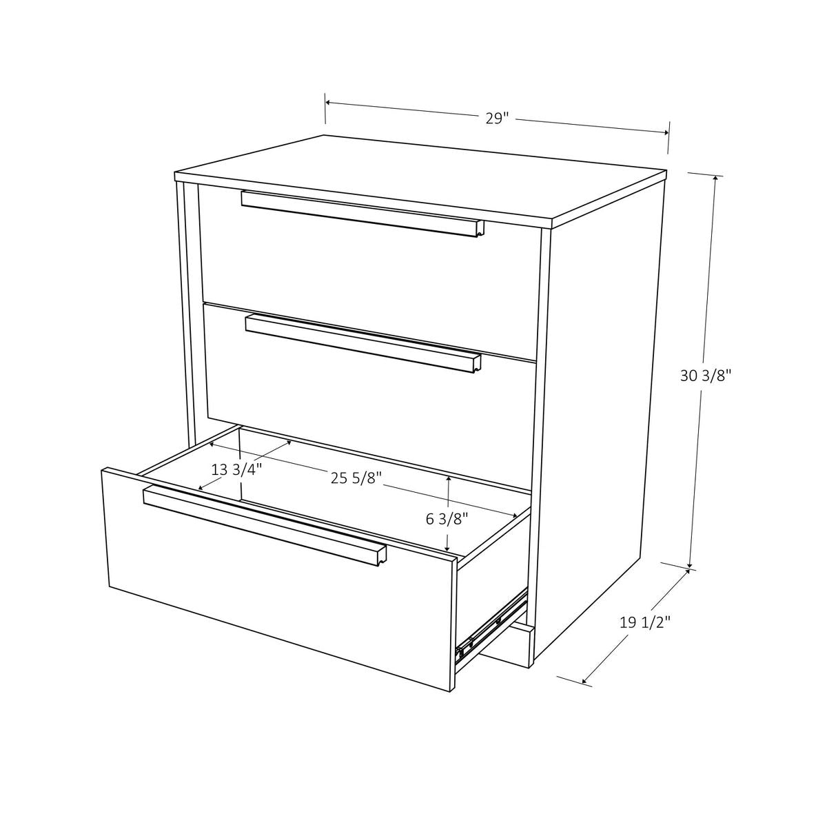 Modern 3 Drawer Dresser White - Room Essentials