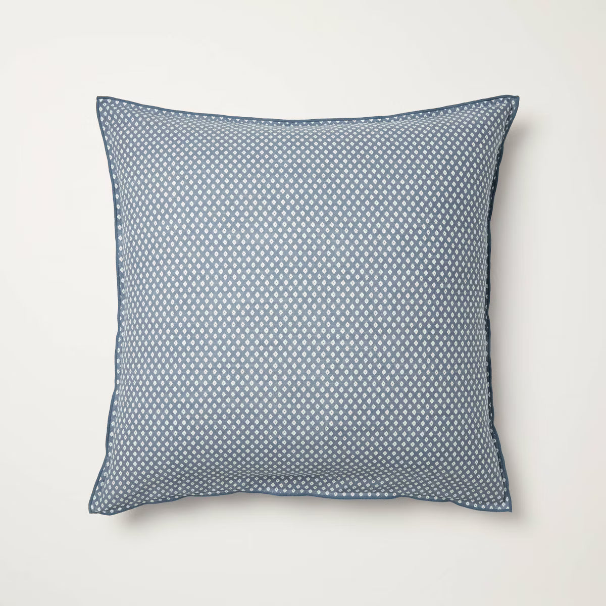 Blue Block Pattern Euro Square Throw Pillow