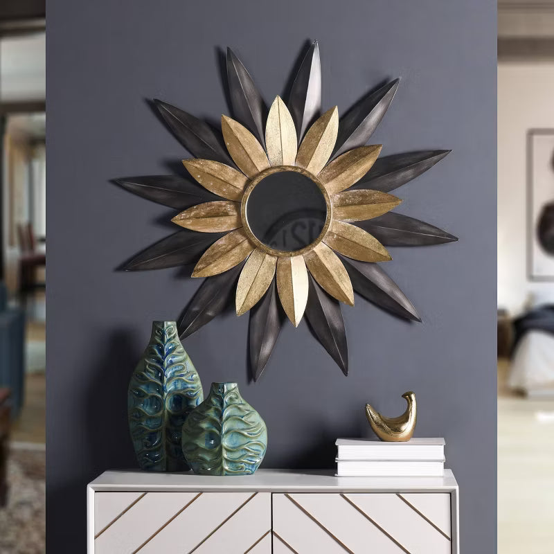 Star Struck Metal Wall Mirror Gold