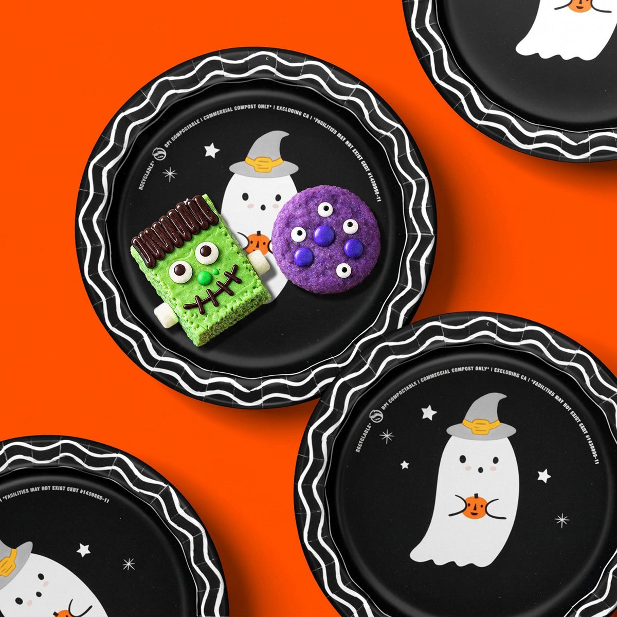 Halloween Ghost Disposable Plates 8.5 Inch - 38ct - image 2