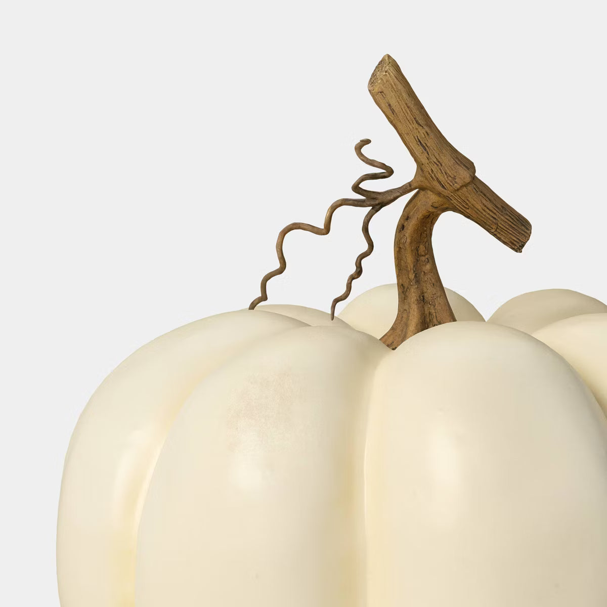 Large Faux Real Pumpkin White