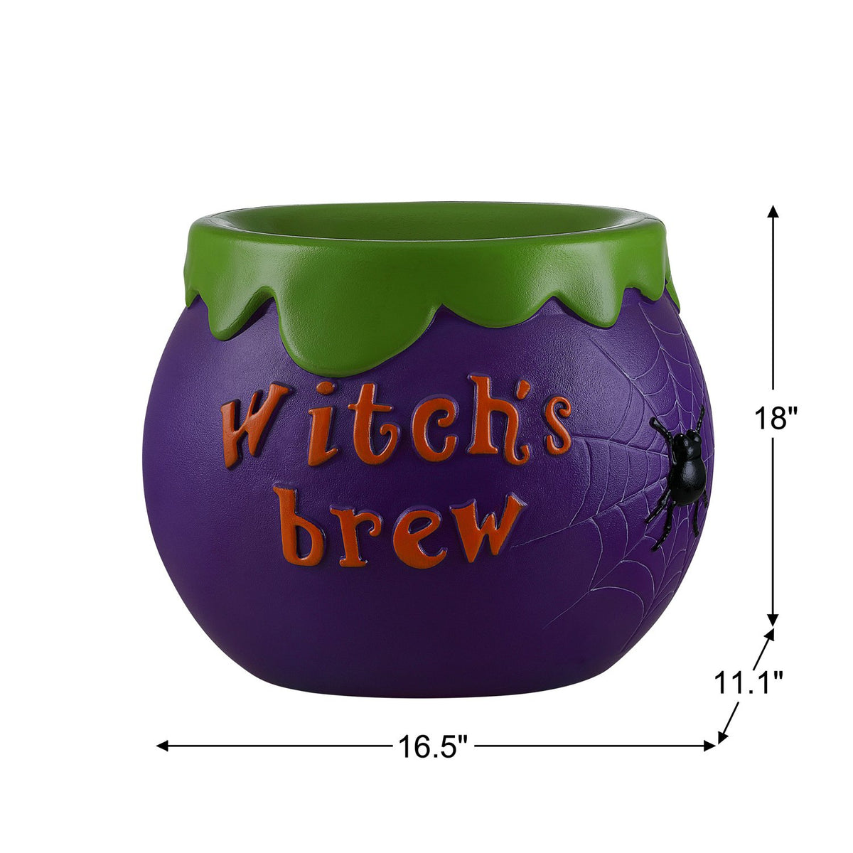 14 in. Cauldron Lit Blow Mold Candy Bowl - image 3