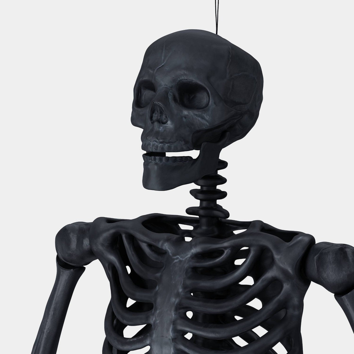 60 Inch Poseable Large Skeleton Halloween Prop, Black Terra Cotta - image 3