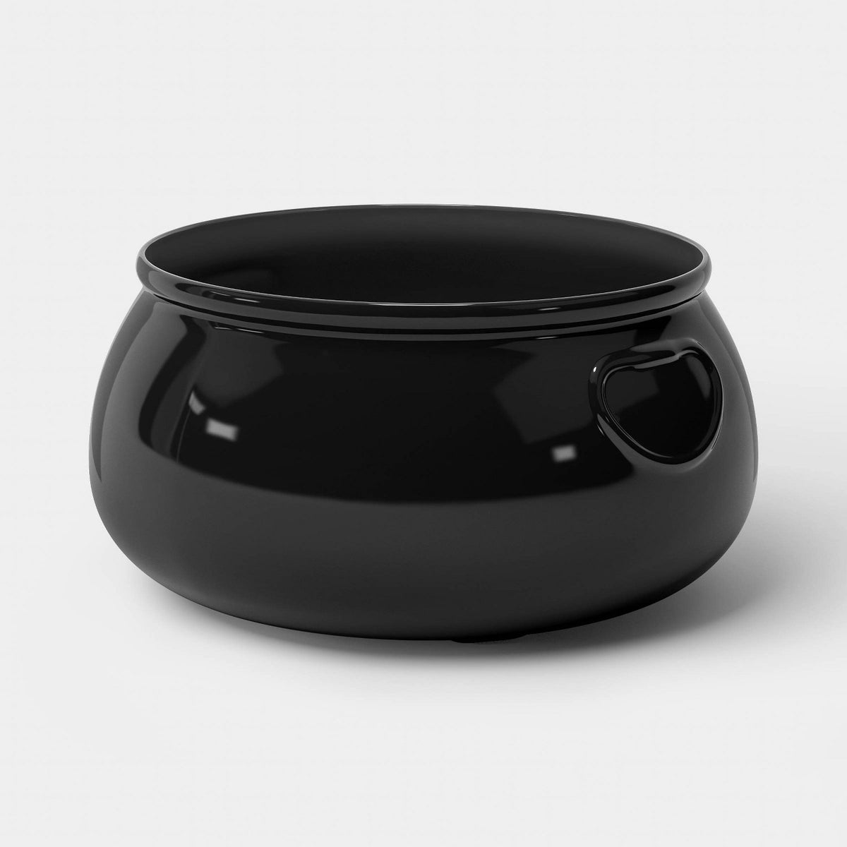 4 Quart Large Plastic Halloween Cauldron Serving Bowl, Black - Halloween decor