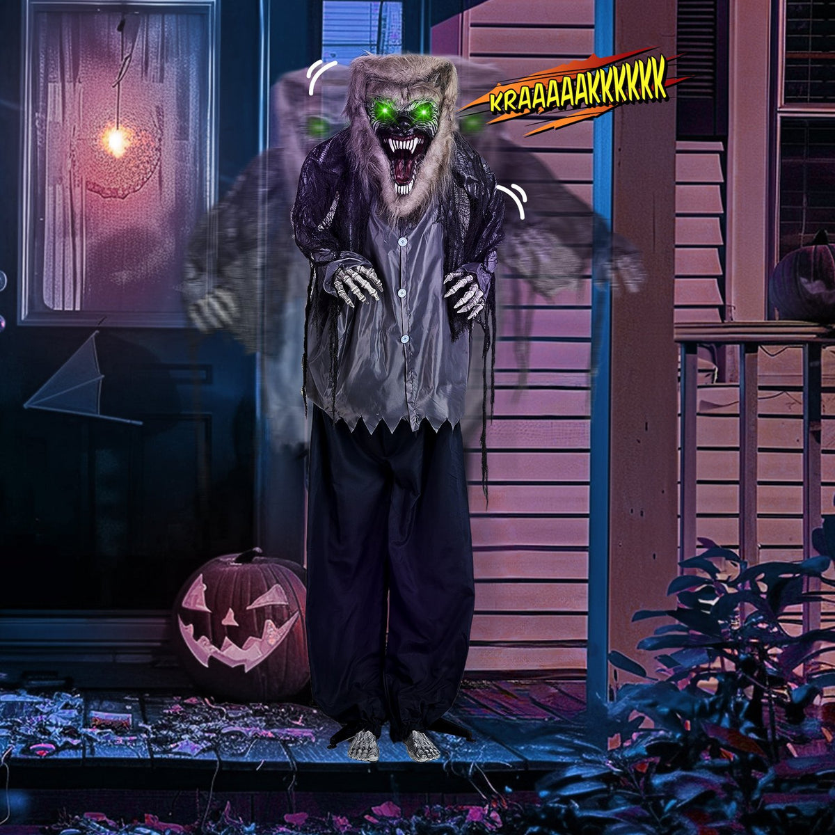 6.9-Foot Standing Werewolf Halloween Decoration - image 6