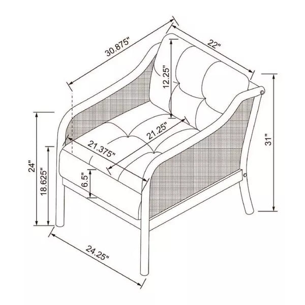 Accent Chair Dark Walnut