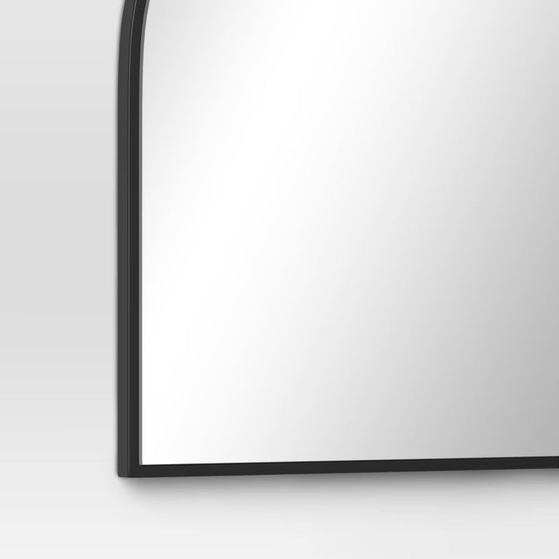 36" x 24" Over the Mantel Mirror - Black