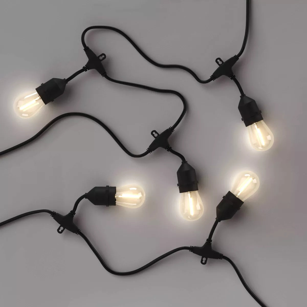 Clear Bulbs Black Wire