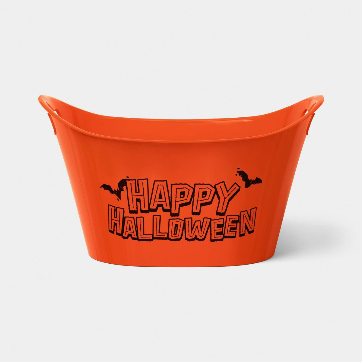 3L Plastic 'Happy Halloween' Beverage Tub Orange - image 1